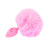 Plug Anal Queue de Lapin silicone Rose Pompon Blanc